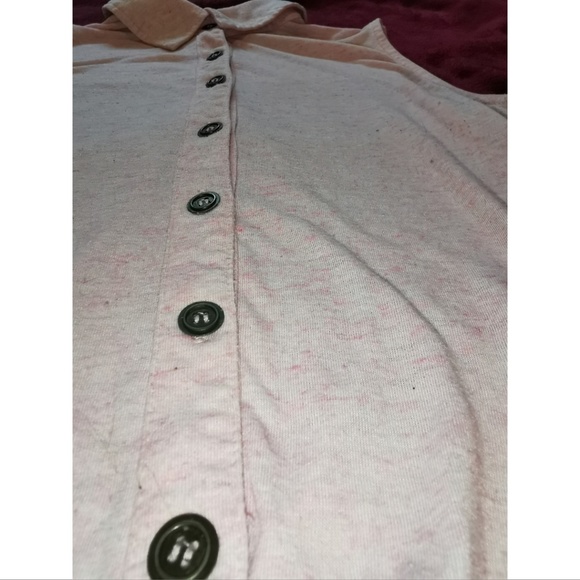 Collared Button Up Tank Top - Picture 3 of 3